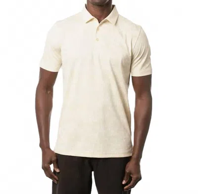 Travismathew On Propoise Polo Shirt In Heather Pale Sunset In White