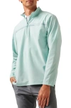 Travismathew On The Map Quarter Zip Pullover In Eggshell Blue