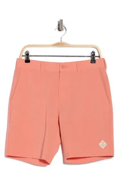 Travismathew Open To Close Tech Chino Shorts In Orange