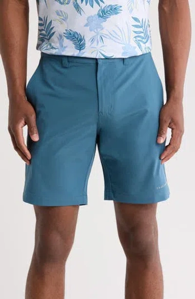 Travismathew Open To Close Tech Chino Shorts In Dark Teal Tiki