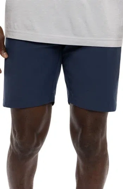 Travismathew Open To Close Tech Chino Shorts In Dress Blues