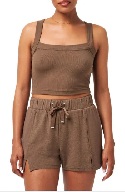 Travismathew Our Little Secret Crop Tank In Cocoa Brown