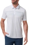 Travismathew Overstay Chest Stripe Polo In White