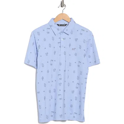 Travismathew Panning For Gold Knit Polo In Blue