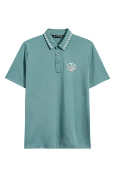 Travismathew Patron Parade Polo In Silver Pine
