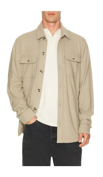 Travismathew Peak Fleece Shirt Jacket In Animal Print