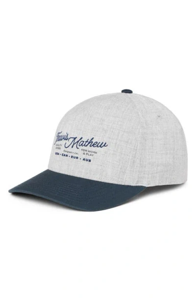 Travismathew Perfect Plan Snapback Baseball Cap In Neutral