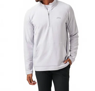 Travismathew Performance Waffle Jacket In Heather Light Grey In Purple