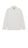 Travismathew Performance Waffle Quater Zip In 浅麻灰色