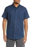 Travismathew Personal Preference Stripe Short Sleeve Cotton Button-up Shirt