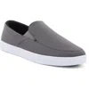 Travismathew Phenom Slip-on Sneaker In Heather Dark Grey Woven