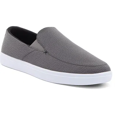 Travismathew Phenom Slip-on Sneaker In Heather Dark Grey Woven