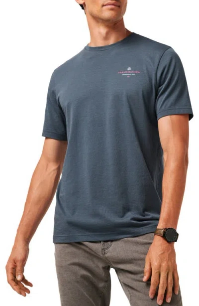 Travismathew Piece Of Paradise Graphic T-shirt In Mood Indigo/vintage Indigo