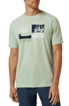 Travismathew Player Parking Cotton Graphic T-shirt In Green