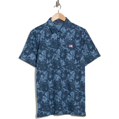 Travismathew Poolside Paradise Knit Polo In Blue