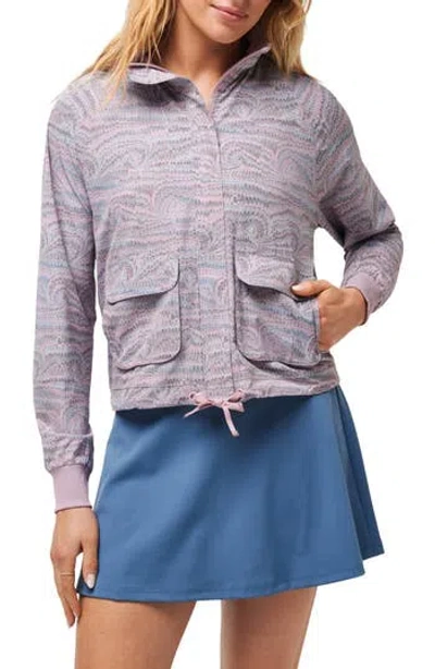 Travismathew Post Match Zip Jacket In Purple