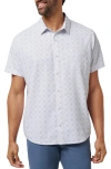 Travismathew Postcard Please Short Sleeve Button-up Shirt In Purple