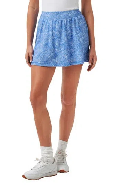 Travismathew Printed Featherweight Miniskirt In Ombre Blue Multi