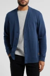 Travismathew Pristine Shore Waffle Cardigan In Mood Indigo