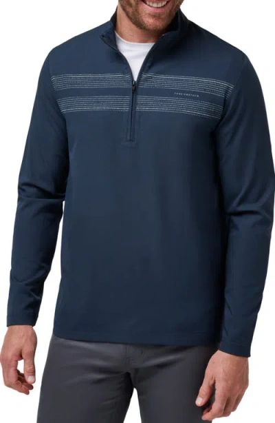 Travismathew Quarter Zip Top In Total Eclipse