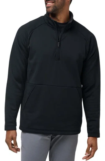 Travismathew Quest Polar Fleece Quarter Zip In Black