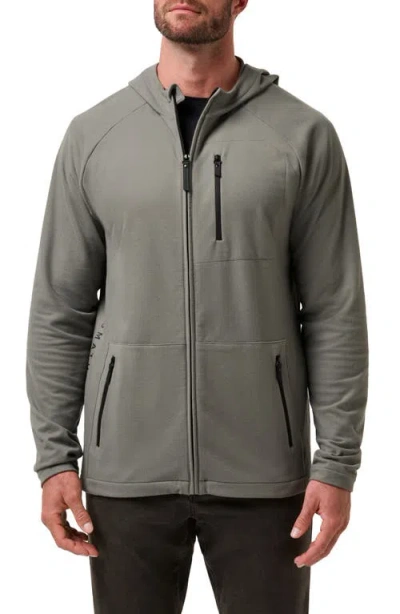 Travismathew Quest Polar Fleece Zip-up Hoodie In Green