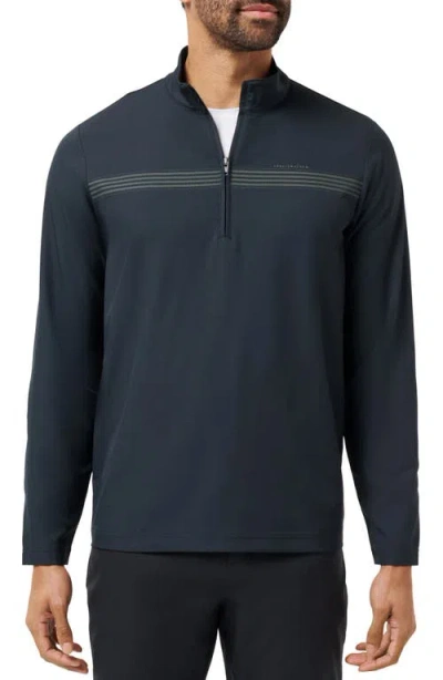 Travismathew Quick Jaunt Quarter Zip Pullover In Blue
