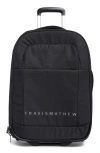 Travismathew Red Paradise Please Roller Carry-on Suitcase In Black
