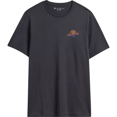 Travismathew Red Rock Haze Graphic T-shirt In Black