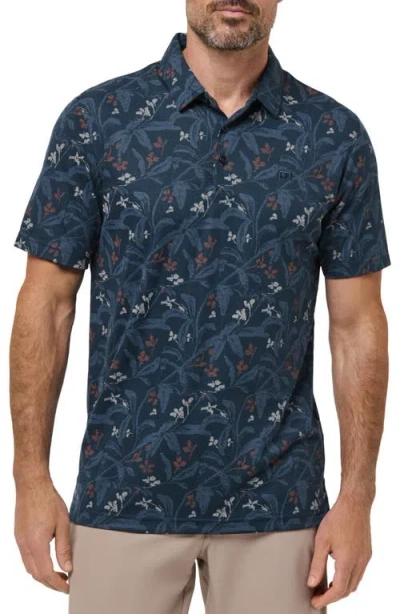 Travismathew Relationship Status Floral Polo In Blue