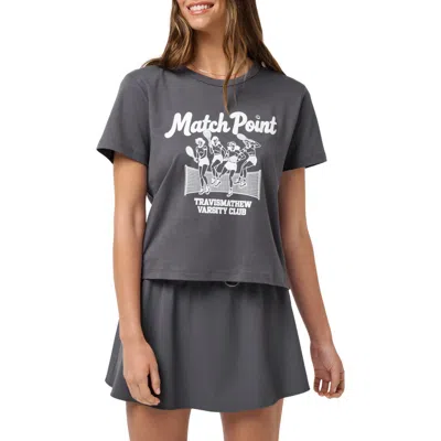Travismathew Relaxed Boxy Graphic T-shirt In Gray