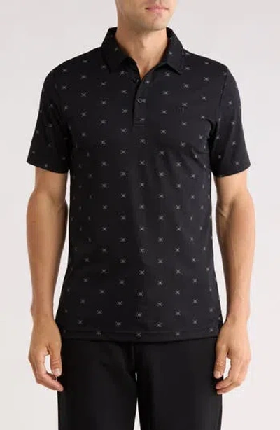 Travismathew Resemblance Knit Polo In Black