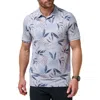 Travismathew Rip Current Floral Piqué Polo In Heather Light Grey