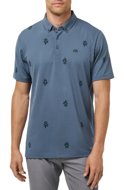 Travismathew Rome Around Floral Button Down Polo In Brown