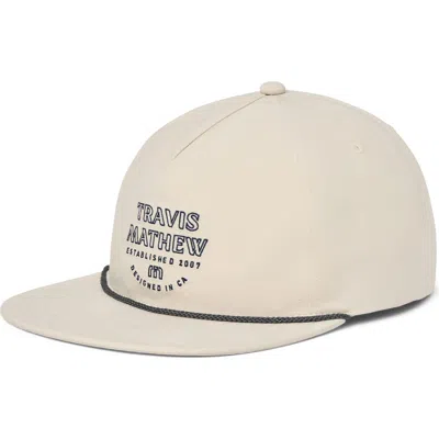 Travismathew Salted Shore Adjustable Snapback Cap In Brown