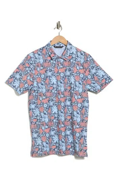 Travismathew Sands Featherweight Knit Polo In Blue