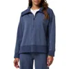 Travismathew Save The Day Half Zip Sweatshirt In Blue