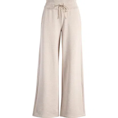 Travismathew Save The Day Wide Leg Drawstring Pants In Heather Natural