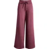 Travismathew Save The Day Wide Leg Drawstring Pants In Heather Winetasting