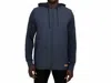 Travismathew Scavenger Full Zip Hoodie In Heather Navy In Blue