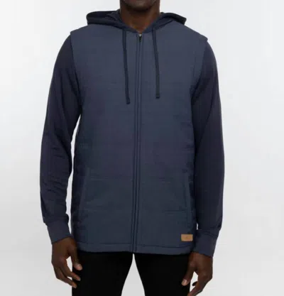 Travismathew Scavenger Hoodie In Heather Navy In Blue