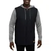 Travismathew Scavenger Zip Hoodie In Black/heather Grey