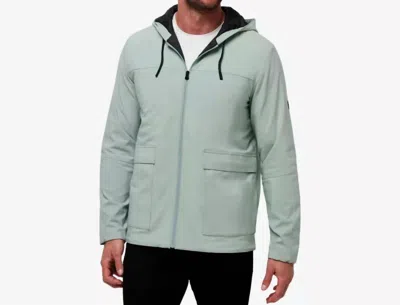 Travismathew Scenic Road Hooded Windbreaker Jacket In Jadeite In Gray