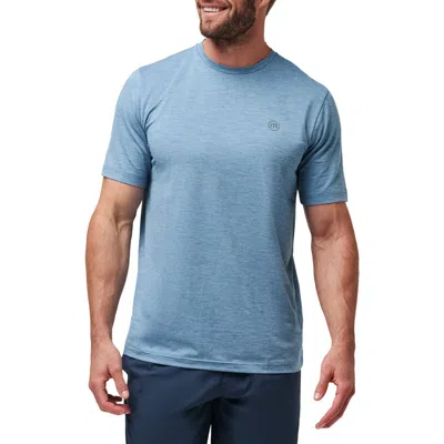 Travismathew Scenic Vista Logo T-shirt In Heather Copen Blue
