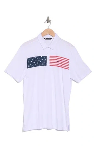 Travismathew Sea To Sea 2.0 America Graphic Polo In White