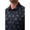 Travismathew Seamate Floral Short Sleeve Button-up Shirt In Black