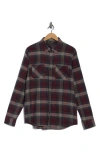 Travismathew Seamus Plaid Button-up Flannel Shirt In Brown