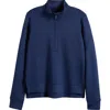 Travismathew Shadow Mirage Half Zip Pullover In Heather Navy