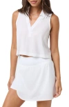 Travismathew Shifting Sands Boxy Sleeveless Top In White