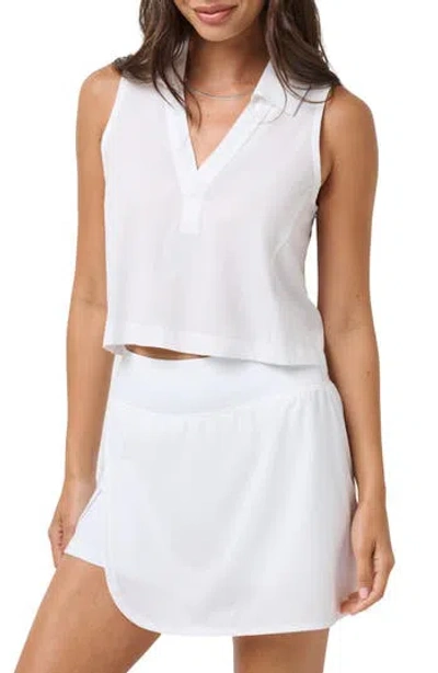Travismathew Shifting Sands Boxy Sleeveless Top In White